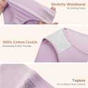 INNERSY Womens Underwear Cotton High Waisted Panties for Women Soft Jacquard Ladies Briefs 4 Pack (M)