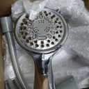 Shower Head with Handheld High Pressure, Rain Shower Head with Fixed Showerhead and 9 Sprays Handheld Shower, Detachable 2-IN-1 Shower head with 59" Rotatable Stainless Steel Hose (Brushed Chrome)