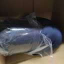 Ubauba 7pc Dark Blue King Comforter Set with Sheets, 7 Piece Pinch Pleating Bed in a Bag Royal Blue Bedding Comforters & Sets, Soft Fluffy Pintuck Bed Set (Navy,King)