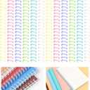30Pcs Metal Double Loop Binding Wires Double Spiral Binding Ring Coil, 9/16" 23 Holes, 2:1 Pitch Cinch Binding Machine Wire for Teacher Student Document Notebook File Making (Iridescence)