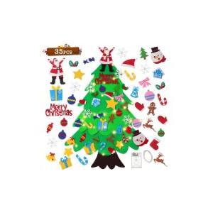 TOBEHIGHER Felt Christmas Tree for Kids - 3.6 FT Felt Christmas Tree with 35 Pcs Ornaments, Xmas Gifts for Kids Christmas Door Wall Hanging Decorations