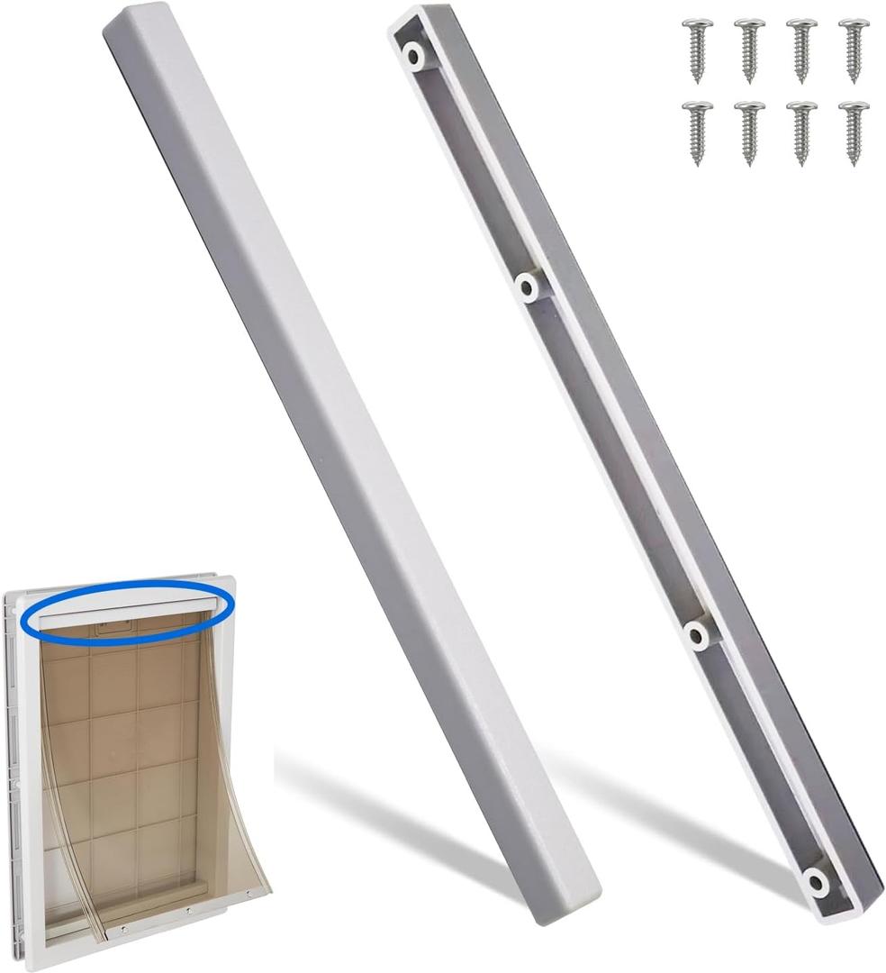 2pcs Plastic Replacement Bracket Compatible with Extra-Large Ideal Pet Products Designer Series Plastic Pet Door 10.5" x 15" Flap, Easy Installation with Screws