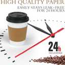 Ginkgo 100 Pack 12 oz Disposable Thickened Paper Coffee Cups with Lids and Sleeves, To Go Hot Coffee Cups, Hot Chocolate, Cocoa and Coffee Bar Supplies