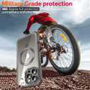 [CD Loop+Privacy Screen Protector]Magnetic Case for iPhone 16 Pro Case,[Military Grade Protection] Anti-peep Privacy Screen Double Sided 9H Glass Compatible with MagSafe Case for iPhone 16 Pro (Natural Titanium)