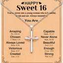 UPROMI Happy 10th/11th/12th/13th/14th/15th/16th/17th/18th/21st Birthday Gifts for Girls Her, Cross Necklace Birthday Gift Ideas