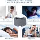 FRESHME Cotton Sleep Eye Mask for Women Men - 100% Blocking Light Travel Blindfold, Soft Zero Pressure Grey Eyes Cover with Adjustable Velcro Strap for Side Sleeper Night Sleeping, Work Nap and Yoga