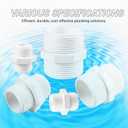 5 Pcs 1-1/2 Inch PVC Pipe Fittings Hex Nipple G1-1/2 X G1-1/2 Male Thread Coupling Adapter Connector