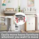 Furniture-Dolly-Furniture-Movers-with-5-Wheels, Furniture Sliders Large Size Carbon Steel Panel Lifter Tool for Moving Heavy Furniture, Furniture Dollies with 2 Brakes, Max Capacity 3335 Ibs