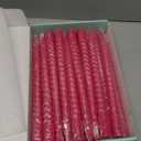 20 Pack 10 Inch Hot-Pink Spiral Taper Candles for Christmas and Holiday Home Decoration, Unscented Dripless Twisted Candlesticks for Dinner Party Wedding Valentine's Day