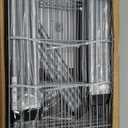 Homdox 6-Tier Storage Shelf Wire Shelving Unit Free Standing Rack Organization with Caster Wheels, Stainless Side Hooks, Silver Gray | Rack Organization, with Caster Wheels, Stainless Side Hooks (21.26*11.42*72.05 inch)