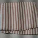 JELLYMONI 100% Natural Cotton Striped Standard Pillowcases Set, 2 Pack White and Pink Stripes Pattern Printed Pillow Covers with Envelope Closure(Pillows are not Included)