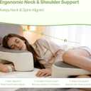 Side Sleeper Pillow with Arm Holes for Shoulder Pain Relief, Ergonomic Memory Foam Pillow for Neck & Rotator Cuff Support, Knee Pillow Between Legs for Adults