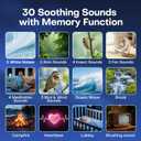 Sound Machine Light Projector, 30 Sleep Sounds for Baby , Bluetooth Speaker | 3-in-1 Baby Sound Machine: 30 sleep sounds (white/brown noise, fans, rain), Bluetooth 5.3 speaker & 15-color light projector.