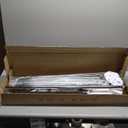 Simple Trending Industrial Grade Z Base 70in extra long Clothes Garment Rack, Commercial Grade Rolling Clothing Rack, Heavy Duty 450lb Load with Wheels, Chrome