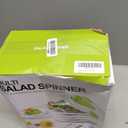 Salad Spinner Large, Vegetables Fruits Wash Bowl, Lettuce Spinner with 4 Blades Slicer, Salad Dryer for Washing