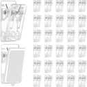 30 Pieces Self Adhesive Clips, Tapestry Wall Hanging Clips, Plastic Hanging Spring Clips Wall Clips Light Clips Photo Clips Poster Clips for Office Home Poster Photo Flag Decorations, Clear