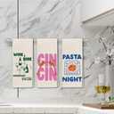 Italian Kitchen Towels Set 3, Italian Kitchen Decor, Bar Towels for Kitchen Bartender, Retro Dish Towels for Hand Towels for Kitchen, Aesthetic Kitchen Decor, 16x24 Inch