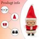 3 x Christmas Clothes for 17cm Dolls(No Doll), Santa Outfit, Cute Christmas Clothes Set, Doll Accessories for Blind Mystery Box, Includes Hat, Coat, Shoes and Glasses