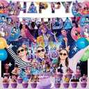 Party Decoration Kit, Movie-Themed Birthday Party Banners, Balloons, Cake Hats, And Other Party Decorations (Style 1)