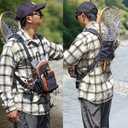 QulayQualy Fly Fishing Pack - Chest Pack with Work Station Lightweight Tackle Fishing Bag with Quick-Release