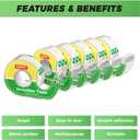 SWRT Invisible Tape with Dispensers, Matte Finish Clear Tape, 6 Rolls, 3/4 in x 800 Inches Each, Office Tape Rolls for Gift Wrapping, Home, School & Scrapbook Supplies