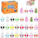 Easter Egg Fillers for Kids, Easter Squishies Bunny Stress Balls for Kids Adults, Easter Egg Stuffers, Bunny Squishy Toys Easter Basket Stuffers Party Favors & Gifts (28PCS)