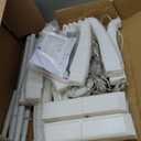 Tension Pole Shower Caddy Organizer with 4 Tier L-Shaped Rust Resistant Bathroom Corner Shelves with 34-124 Inch Adjustable No Drilling Quick Install Shower Rack for Bath Essentials (White)