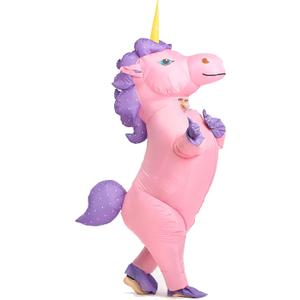 GOPRIME Unicorn Costume, Inflatable, Blow Up Suit, Adult Size