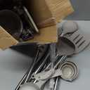 Kitchen Utensils Set-Umite Chef 34 Pcs Silicone Cooking Utensils Set for Nonstick Cookware-Silicone Spatulas Set, Stainless Steel Handle-Khaki Kitchen Gadgets Tools, Pots and Pans Accessories