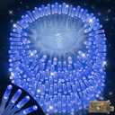 XURISEN Upgraded 561FT 1400 LED Christmas Lights Outdoor, Super Long String Lights 8 Modes & Memory Timer Plug in Fairy Lights for Home Xmas Tree Party Wedding Decor -Blue
