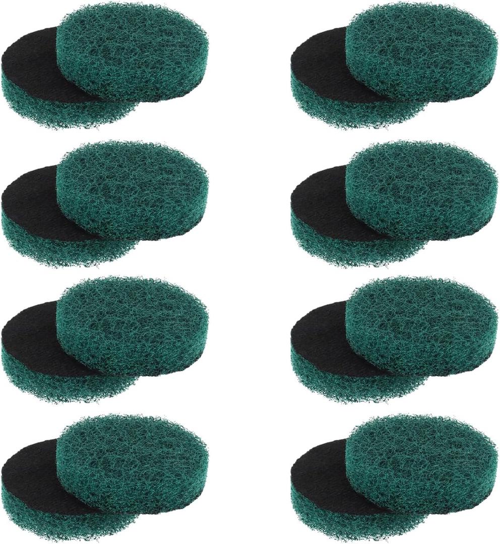 16pcs Kitchen Pads Power Scrubber Pads Set Electric Scrubber Replacement Scouring Pads fit for Dremel Versa Scouring Pads,Green