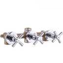 3 Handle Tub Shower Faucet Set, Bathtub Shower Faucet With Tub Spout Chrome Tub and Shower Trim Kit with Valve
