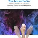 48x24in XXL Gaming Mouse Pad, Abstract Smoke Desk Mat, Blue Purple Extended Desk Pad, Non-Slip Rubber Base Waterproof Large Mousepad for Gaming & Office Setup