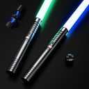 Light Saber, RGB Lightsabers with 20 Colors 4 Modes, 2-in-1 Lightsaber with Connectors, FX Dueling Lightsaber for Adult Kids, Birthday Toy Gift Halloween Xmas Cosplay Party, 36.2in, 2PC, Large