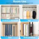 Tension Curtain Rod 28-48 inch Small Tension Rods Black Adjustable Spring Tension Curtain Rods 2PCS Mini Curtain Rod Short for Cupboard Closet Rod Kitchen Drawers No Drill Cupboard Cabinets