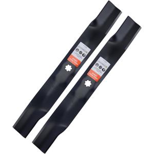 Grasscool AM141034 42 inch Mower Blades for JD D130 D110 D105 D125 X300 Z225 LA135 Z235 42" Deck Lawn Tractor Replace AM137327 AM141032 (2 Pack)