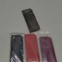 MMOWW 3 Pack Slim Armless Reading Glasses with Portable Cases for Women Men, Pocket Size Small Readers Comfortable Nose Pads (B2 - Blue/Red/Purple)