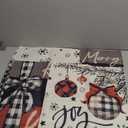 AVOIN colorlife Merry Christmas Joy Xmas Trees Red Throw Pillow Covers, 18 x 18 Inch Christmas Winter Holiday Cushion Case Decoration for Sofa Couch Set of 4