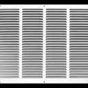 HVAC Premium 22'' x 22'' [Duct Opening] Flat Stamped Steel Return Air Grille - Sidewall and Ceiling - HVAC Vent Duct Cover - White [Outer Dimensions: 23.75''w X 23.75''h]