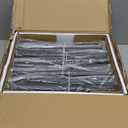 LAATOOREE Nightstands Set of 2, Small Side Table, Bedside Table with Fluted Door, Solid Wood Feet; Modern Mid-Century End Table for Bedroom, Small Space (Black)