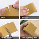 CowboyBOB Self Adhesive Stickyback PSA Sandpaper 400-Grit Sandpaper Roll 2-3/4in x 20 Yards Aluminum Oxide Longboard Sand Paper Sanding Sheet