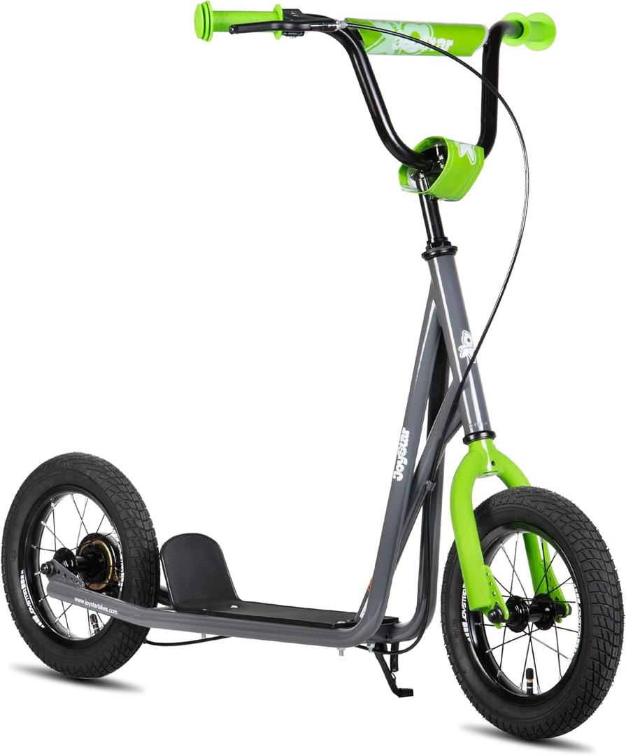 JOYSTAR Kick Scooter for Ages 5-9 Years Old Boys Girls, 12 Inch Big Wheels Scooters for Kids, Teens and Adults, Rear Brake and Adjustable Handlebar, Kids Scooter (Gray)