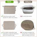 Mkono Woven Storage Basket, Cube Cotton Rope Basket for Shelves, Clothes, Toys, Towels, Books, Rectangle Bin with Handles for Organizing, Decorative Gift, 13'' x 10'' x 9'', Brown (1 Pack)