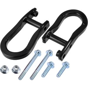 X AUTOHAUX Left Right Front Recovery Tow Hooks Kit 84072463 for Chevy for Chevrolet Silverado for GMC Sierra 1500 2007-2019 Black