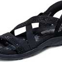 Skechers Reggae Slim Stretch Women's Sandals Size 7 Black