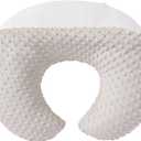 Nursing Pillow and Positioner Breastfeeding and Bottle Feeding, Propping Baby, Tummy Time, Sitting Support for Baby Boy Baby Girl, with Removable Dots Cover (Sand, 22 X 17.7 X 5.9 Inch)