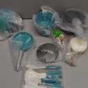 Bruvoalon 32Pcs Kids Play Kitchen Toys Set, Toddlers Pretend Cooking Playset Acccessories with Pots Pans, Utensils Cookware, Foods, Canned Veges, Learning Gift for Kids Girls Boys (Green)