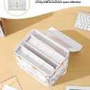 Greeting Card Organizer Box With 13 Removable Dividers, Oxford Cloth Card Organizer With Transparent Lid, Store 140+ Cards for Photos, Stamp, Crafts, Envelopes, Sticker, Scrapbooking