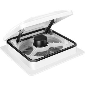 11" RV Roof Vent Fan 6-Speed-Reversible (White 11")