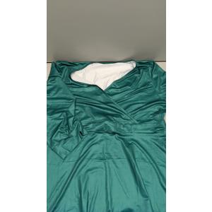 Midi Dress Green and Blue No Brand 2XL